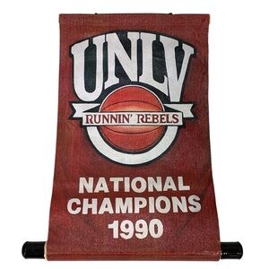 UNLV Runnin' Rebels NCAA Basketball National Champions 1990 Banner Collectible